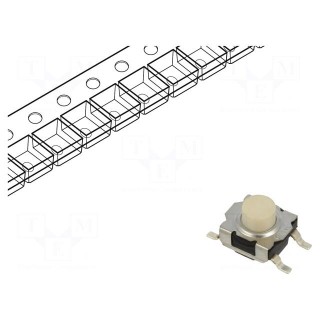 Microswitch TACT | SPST-NO | Pos: 2 | 0.03125A/32VDC | SMT | 5.2mm | IP57