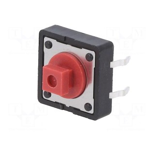 Microswitch TACT | SPST-NO | Pos: 2 | 0.05A/12VDC | PCB,THT | none | 2.6N