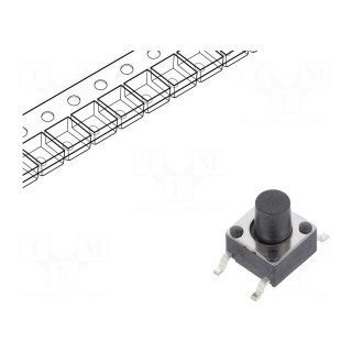 Microswitch TACT | SPST-NO | Pos: 2 | 0.05A/12VDC | SMT | none | 0.98N