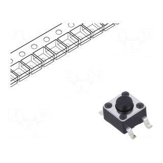 Microswitch TACT | SPST-NO | Pos: 2 | 0.05A/12VDC | SMT | 1.57N | 3.8mm