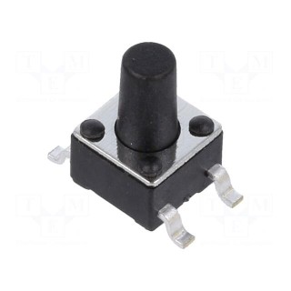 Microswitch TACT | SPST-NO | Pos: 2 | 0.05A/12VDC | SMT | 1.57N | 7mm