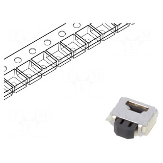 Microswitch TACT | SPST-NO | Pos: 2 | 0.05A/12VDC | SMT | none | 1.59N