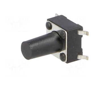 Microswitch TACT | SPST-NO | Pos: 2 | 0.05A/12VDC | SMT | none | 1.6N