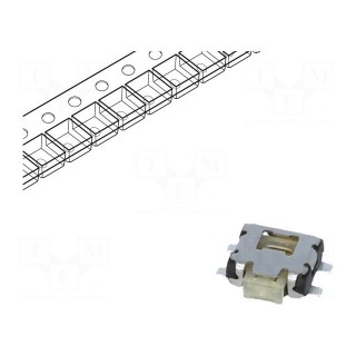Microswitch TACT | SPST-NO | Pos: 2 | 0.05A/12VDC | SMT | none | 2.2N