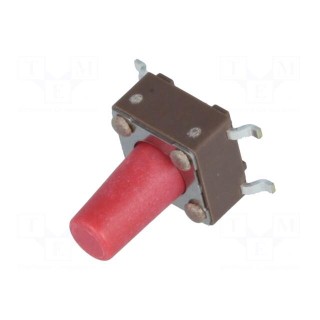 Microswitch TACT | SPST-NO | Pos: 2 | 0.05A/12VDC | SMT | none | 2.6N