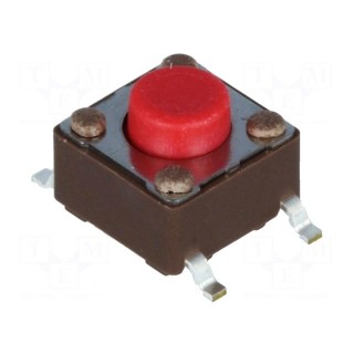 Microswitch TACT | SPST-NO | Pos: 2 | 0.05A/12VDC | SMT | none | 2.6N
