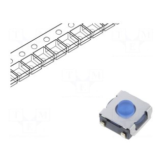 Microswitch TACT | SPST-NO | Pos: 2 | 0.05A/12VDC | SMT | none | 3.5N