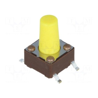Microswitch TACT | SPST-NO | Pos: 2 | 0.05A/12VDC | SMT | none | 5.2N