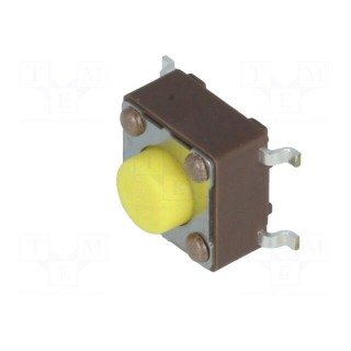 Microswitch TACT | SPST-NO | Pos: 2 | 0.05A/12VDC | SMT | none | 5.2N