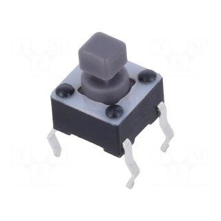 Microswitch TACT | SPST-NO | Pos: 2 | 0.05A/12VDC | THT | 0.98N | 6x6x4mm