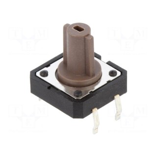Microswitch TACT | SPST-NO | Pos: 2 | 0.05A/12VDC | THT | 1.8N | 12mm