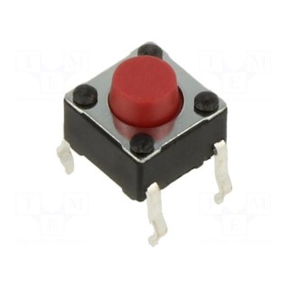 Microswitch TACT | SPST-NO | Pos: 2 | 0.05A/12VDC | THT | none | 2.6N