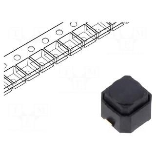 Microswitch TACT | SPST-NO | Pos: 2 | 0.05A/16VDC | SMD | none | 2.35N