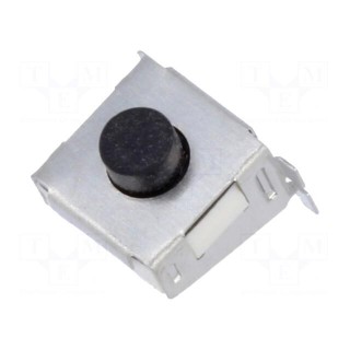 Microswitch TACT | SPST-NO | Pos: 2 | 0.05A/24VDC | PCB,SMT | none | 2.6N