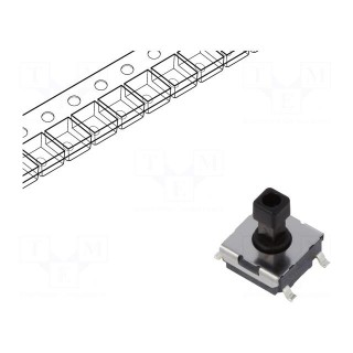 Microswitch TACT | SPST-NO | Pos: 2 | 0.05A/24VDC | SMT | none | 980mN