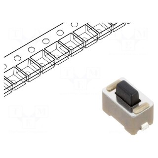 Microswitch TACT | SPST-NO | Pos: 2 | 0.05A/24VDC | SMT | none | OFF-(ON)