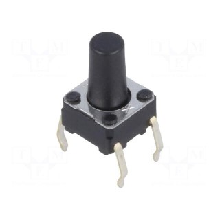 Microswitch TACT | SPST-NO | Pos: 2 | 0.05A/24VDC | THT | none | 0.98N