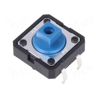 Microswitch TACT | SPST-NO | Pos: 2 | 0.05A/24VDC | THT | none | 1.27N