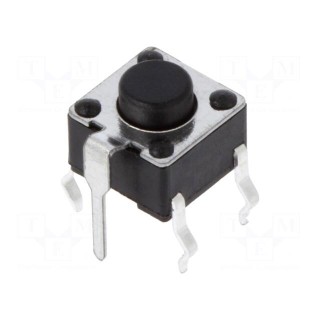 Microswitch TACT | SPST-NO | Pos: 2 | 0.05A/24VDC | THT | none | 1N | round