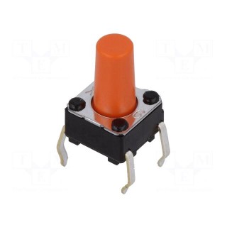 Microswitch TACT | SPST-NO | Pos: 2 | 0.05A/24VDC | THT | none | 2.55N