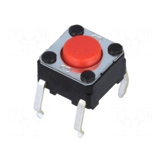 Microswitch TACT | SPST-NO | Pos: 2 | 0.05A/24VDC | THT | none | 4.9N