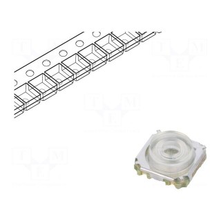 Microswitch TACT | SPST-NO | Pos: 2 | 0.05A/28VDC | SMT | LED | red | 4N