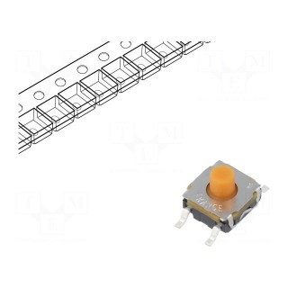 Microswitch TACT | SPST-NO | Pos: 2 | 0.05A/32VDC | SMT | none | 1.4N
