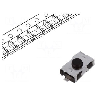 Microswitch TACT | SPST-NO | Pos: 2 | 0.05A/32VDC | SMT | none | 2N | round