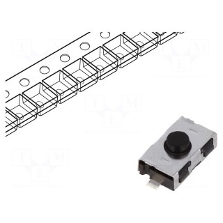 Microswitch TACT | SPST-NO | Pos: 2 | 0.05A/32VDC | SMT | none | 3N | round