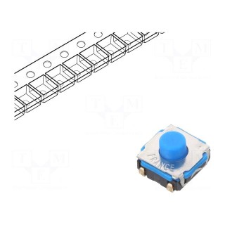 Microswitch TACT | SPST-NO | Pos: 2 | 0.05A/32VDC | SMT | none | 4.3mm