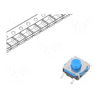 Microswitch TACT | SPST-NO | Pos: 2 | 0.05A/32VDC | SMT | none | 4.3mm