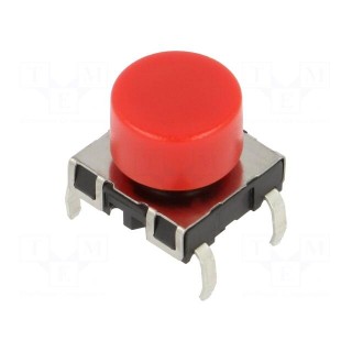 Microswitch TACT | SPST-NO | Pos: 2 | 0.05A/42VDC | THT | 1.8N | 9.85mm