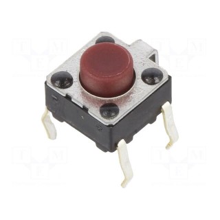 Microswitch TACT | SPST-NO | Pos: 2 | 0.2A/15VDC | THT | none | 2.6N | 5mm