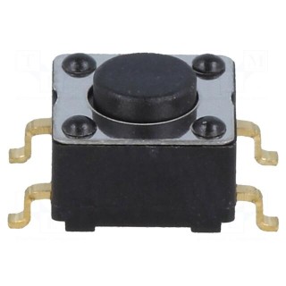 Microswitch TACT | SPST | Pos: 2 | 0.01A/28VDC | 6.2x6.2x4.4mm | 4.4mm