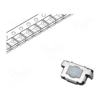 Microswitch TACT | SPST | Pos: 2 | 0.02A/12VDC | SMT | 6x3.5x3.5mm