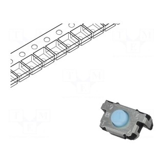 Microswitch TACT | SPST | Pos: 2 | 0.02A/12VDC | SMT | 6x3.5x3.5mm | blue