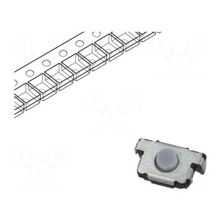 Microswitch TACT | SPST | Pos: 2 | 0.02A/12VDC | SMT | 6x3.5x3.5mm | grey