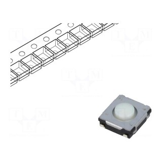 Microswitch TACT | SPST | Pos: 2 | 0.02A/15VDC | SMT | none | 1.3N | 2.5mm