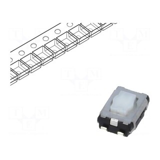 Microswitch TACT | SPST | Pos: 2 | 0.02A/15VDC | SMT | none | 2.1mm | white