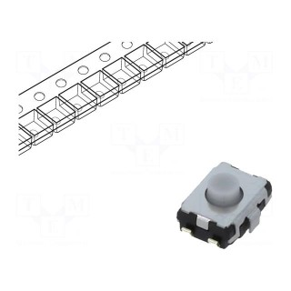 Microswitch TACT | SPST | Pos: 2 | 0.02A/15VDC | SMT | none | 2.5mm | grey