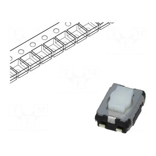 Microswitch TACT | SPST | Pos: 2 | 0.02A/15VDC | SMT | none | 2.5mm | white