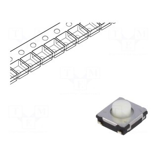 Microswitch TACT | SPST | Pos: 2 | 0.02A/15VDC | SMT | none | 2.6N | 3.1mm