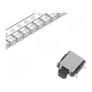 Microswitch TACT | SPST | Pos: 2 | 0.05A/12VDC | SMD | none | 1.77N | black