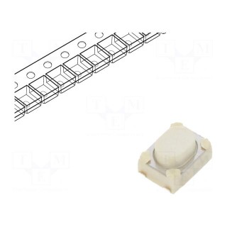 Microswitch TACT | SPST | Pos: 2 | 0.05A/12VDC | SMD | none | 1.77N | brown