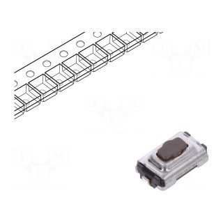 Microswitch TACT | SPST | Pos: 2 | 0.05A/12VDC | SMT | 1.6N | 2.5mm | black