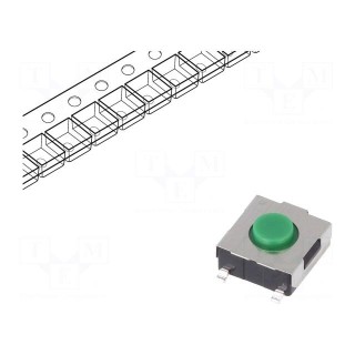 Microswitch TACT | SPST | Pos: 2 | 0.05A/12VDC | SMT | 1.6N | 3.1mm | round