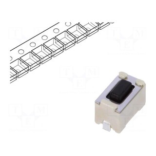 Microswitch TACT | SPST | Pos: 2 | 0.05A/12VDC | SMT | 1.6N | 6x3.5x3.5mm
