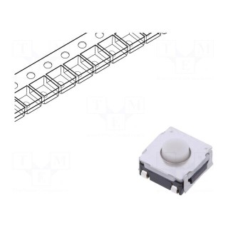 Microswitch TACT | SPST | Pos: 2 | 0.05A/12VDC | SMT | 2.5N | 3.4mm | round