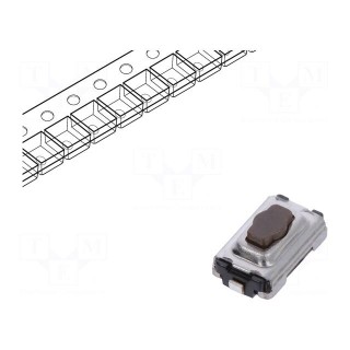 Microswitch TACT | SPST | Pos: 2 | 0.05A/12VDC | SMT | 2.6N | 2.5mm | black