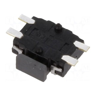 Microswitch TACT | SPST | Pos: 2 | 0.05A/12VDC | SMT | none | 1.6N | 1.65mm